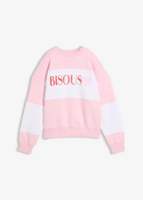 Oversized sweatshirt i myk bomullsmiks, bonprix