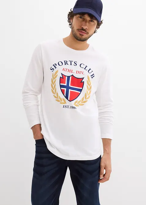 Langermet shirt i 100% bomull, bonprix