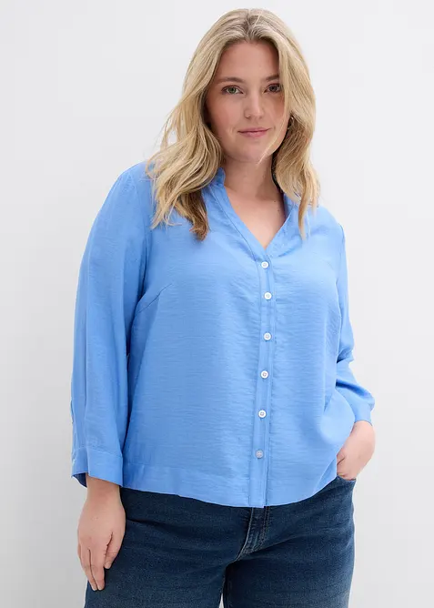 Boxy bluse av viskosemiks, bonprix
