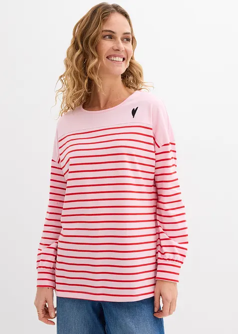 Langermet topp i 100% &oslash;kologisk bomull, bonprix