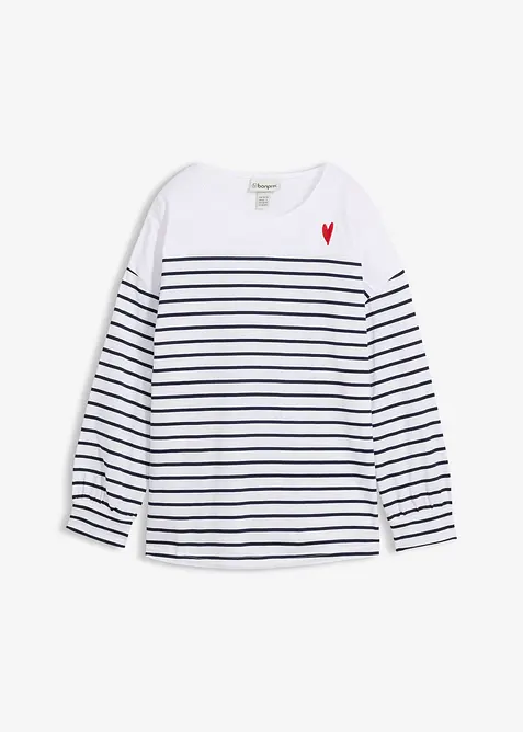 Langermet topp i 100% &oslash;kologisk bomull, bonprix