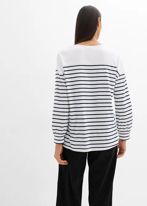 Langermet topp i 100% &oslash;kologisk bomull, bonprix