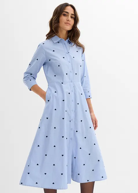 Skjortekjole i 100% &oslash;kologisk bomull, bonprix