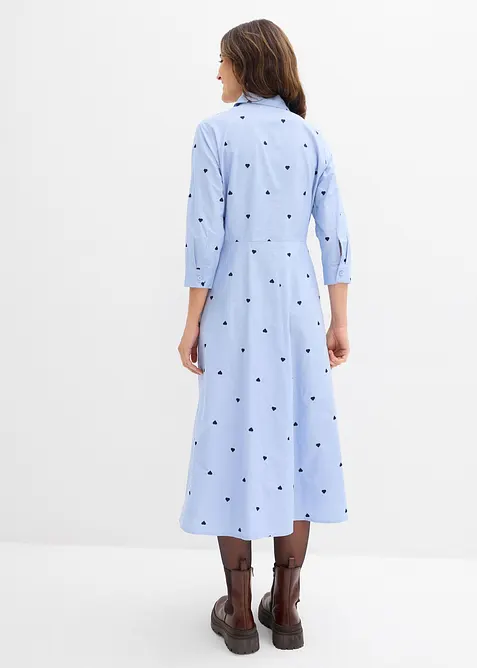 Skjortekjole i 100% &oslash;kologisk bomull, bonprix