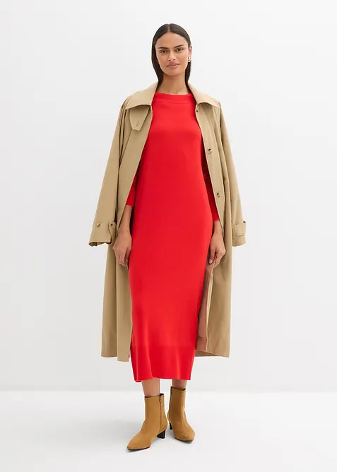 Ledig midikjole i viskosemiks, bonprix