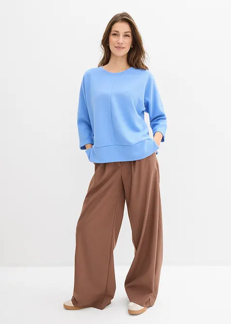 Sweatshirt i strukturmateriale, bonprix