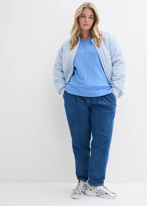 Sweatshirt i strukturmateriale, bonprix