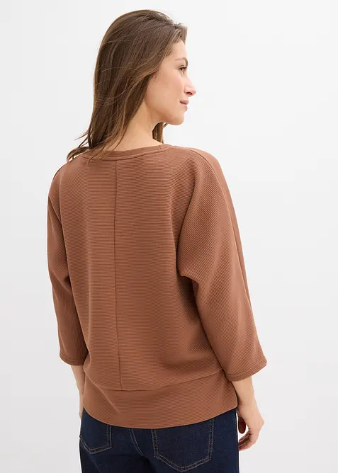 Sweatshirt i strukturmateriale, bonprix