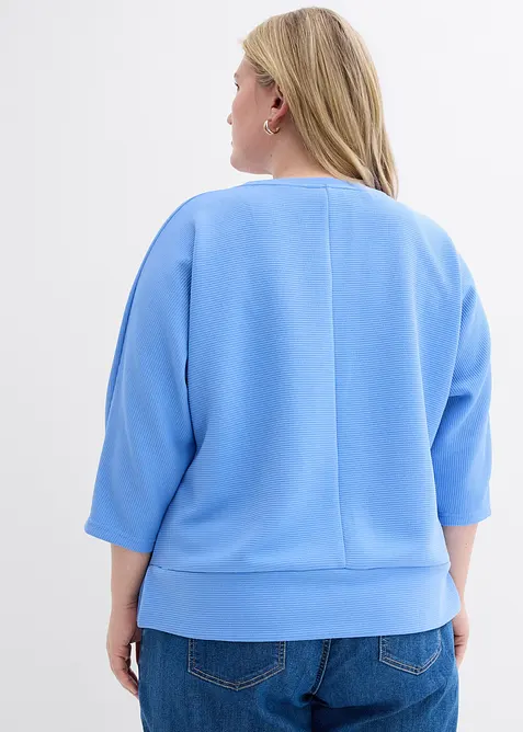 Sweatshirt i strukturmateriale, bonprix