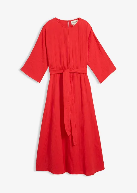 Midikjole i myk bomull, bonprix