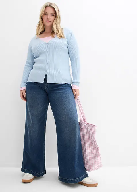 Finstrikket cardin med viskose, bonprix