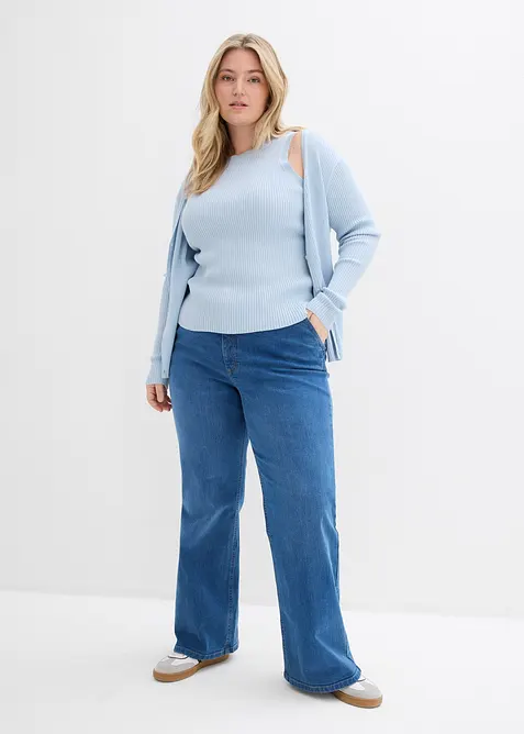 Strikket topp med viskose, bonprix