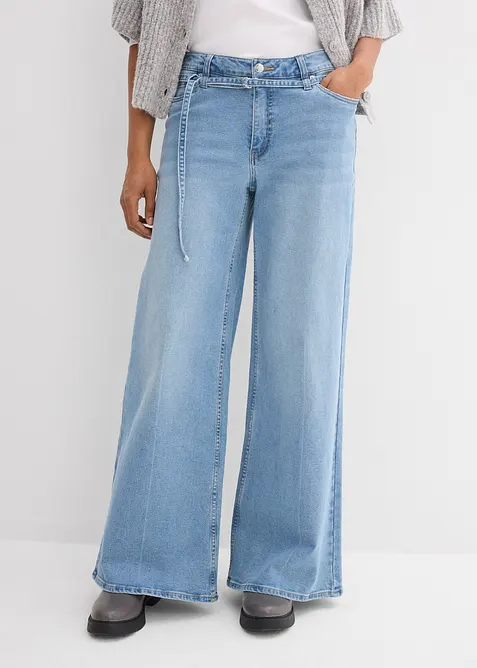 Wide Leg-jeans Mid Waist, bonprix