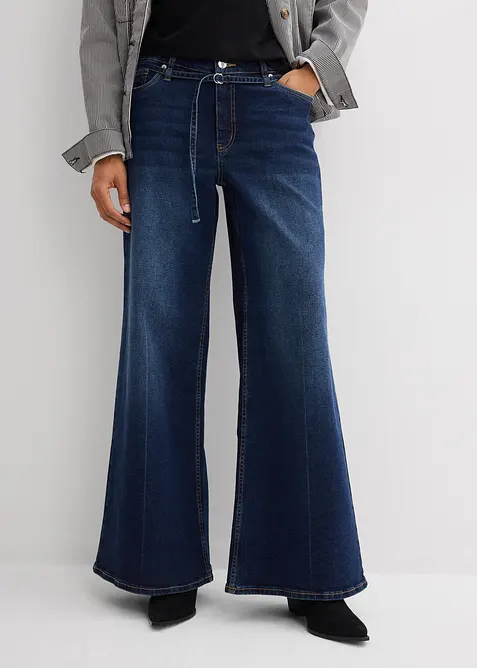 Wide Leg-jeans Mid Waist, bonprix
