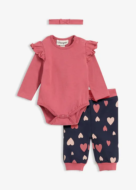 Body, joggebukse og panneb&aring;nd (3-delt sett), bonprix