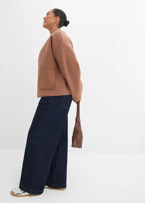 Bomberjakke av behagelig scuba, bonprix