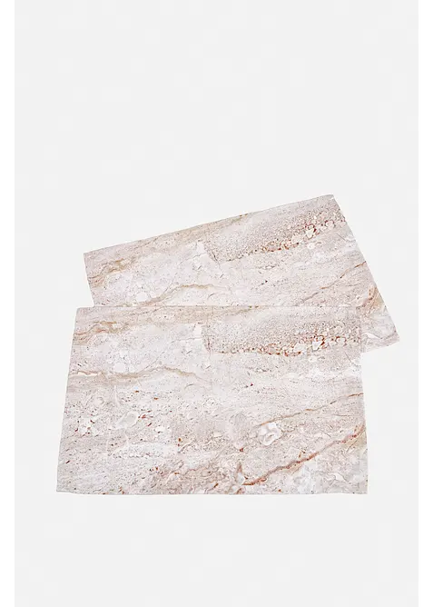 Spisebrikker med marmorm&oslash;nster (2-pack), bonprix