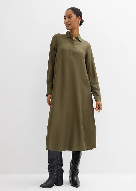 Skjortekjole i fin viskose, bonprix