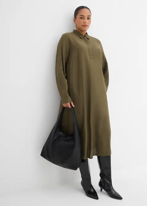 Skjortekjole i fin viskose, bonprix