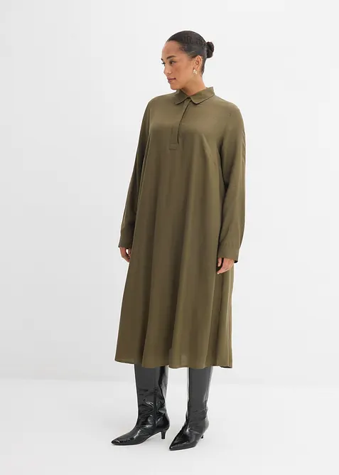 Skjortekjole i fin viskose, bonprix