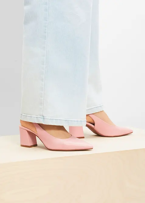 Slingbacks med blokkh&aelig;l, bonprix