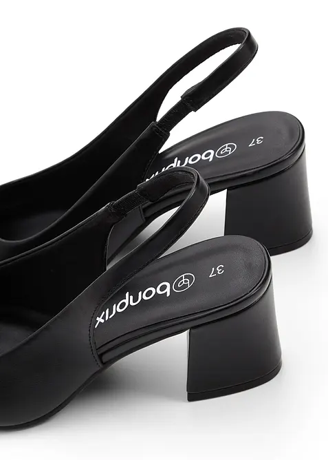Slingbacks med blokkh&aelig;l, bonprix
