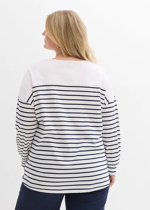 Langermet topp i 100% &oslash;kologisk bomull, bonprix