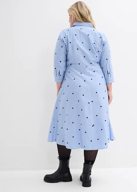 Skjortekjole i 100% &oslash;kologisk bomull, bonprix