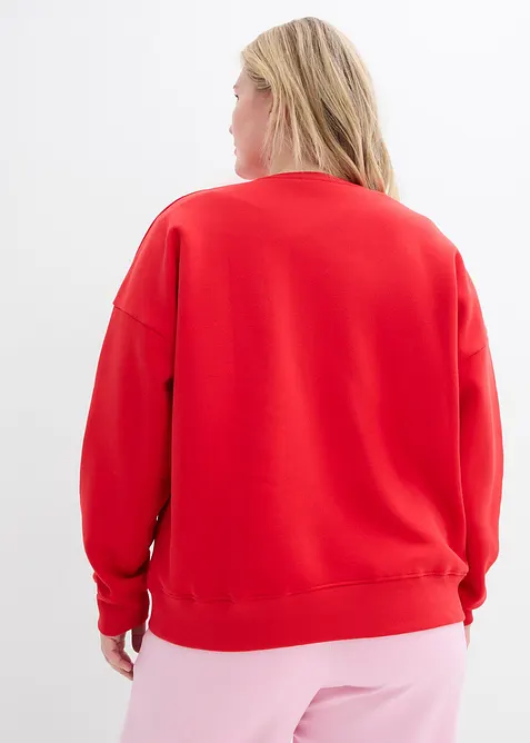 Oversized sweatshirt i bomullsmiks, bonprix