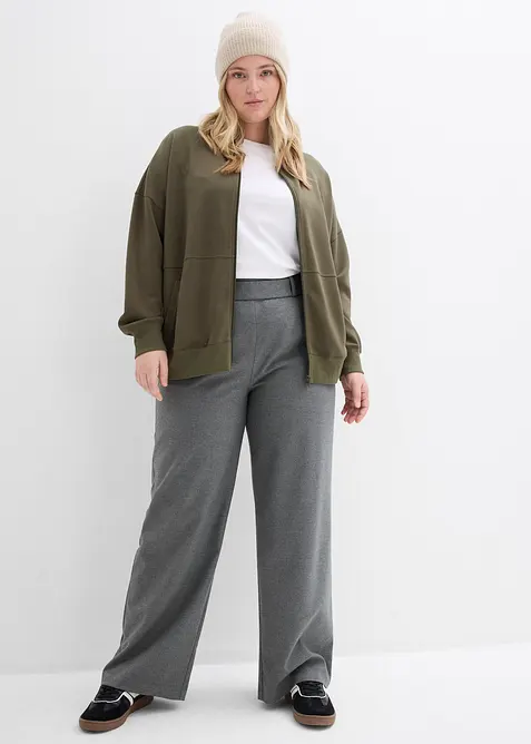 Oversized sweatjakke i scuba-materiale, bonprix