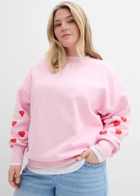 Sweatshirt i bomullsmiks, bonprix