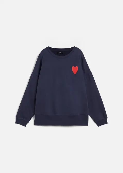 Oversized sweatshirt i &oslash;kologisk bomull, bonprix