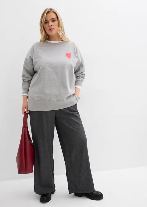 Oversized sweatshirt i &oslash;kologisk bomull, bonprix