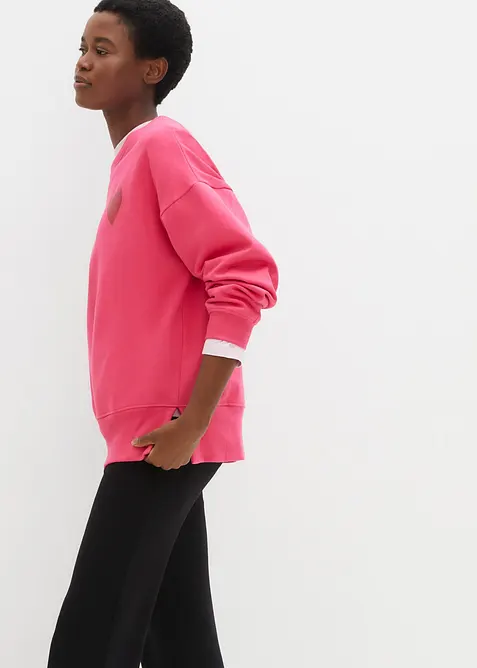 Oversized sweatshirt i &oslash;kologisk bomull, bonprix