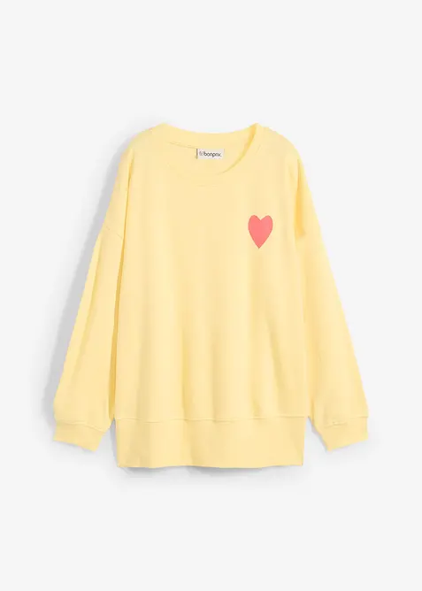 Oversized sweatshirt i &oslash;kologisk bomull, bonprix
