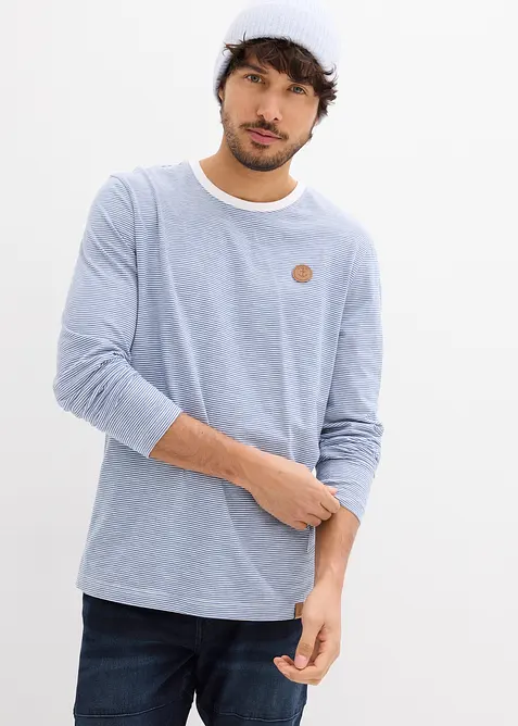 Langermet topp i 100% &oslash;kologisk bomull, bonprix