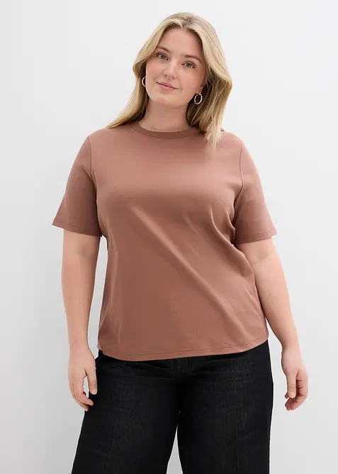 Topp i heavy jersey av 100% &oslash;kologisk bomull (2-pack), bonprix