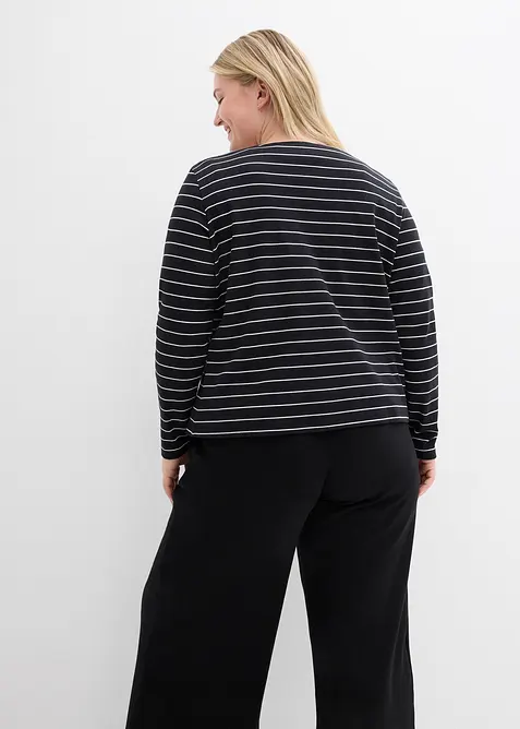 Cardigan i formstabil jersey i 100% &oslash;kologisk bomull, bonprix