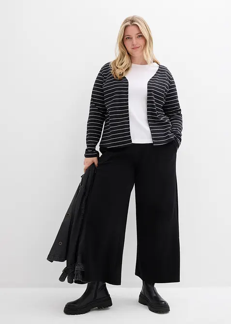 Cardigan i formstabil jersey i 100% &oslash;kologisk bomull, bonprix