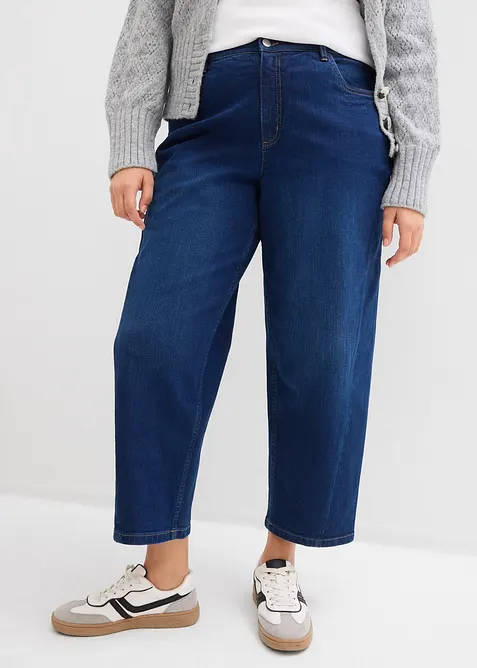 Barrel Jeans, Mid Waist, &oslash;kologisk bomull, bonprix