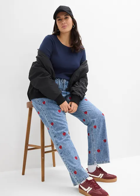 Loose Fit Straight-jeans High Waist, bonprix