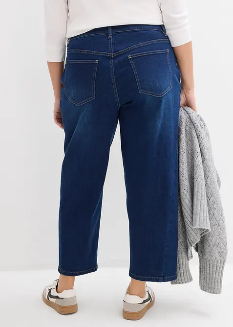 Barrel Jeans, Mid Waist, &oslash;kologisk bomull, bonprix