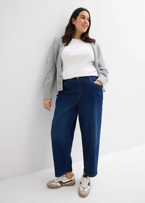 Barrel Jeans, Mid Waist, &oslash;kologisk bomull, bonprix