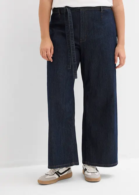 Wide Leg-jeans High Waist, cropped, bonprix