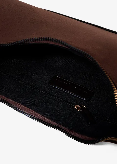 Skulderveske  i imitert, semsket skinn med passepoil, bonprix