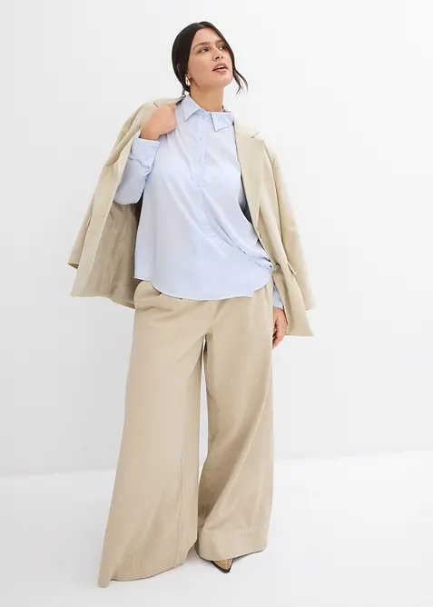 Skjorte i tynn sateng, bonprix