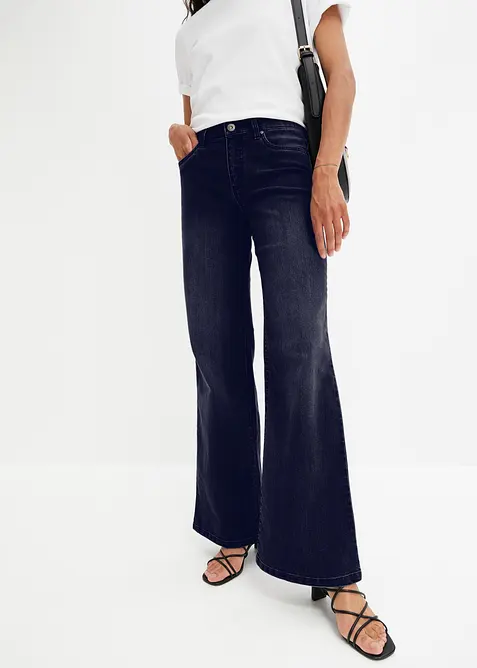 Wide Leg-jeans, Mid Waist, Stretch, bonprix