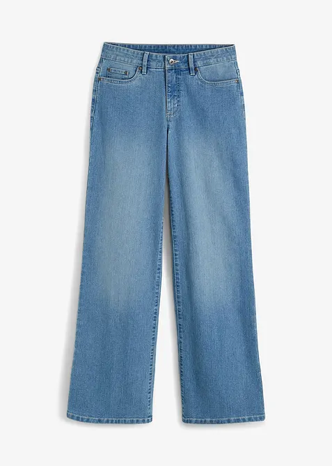 Wide Leg-jeans, Mid Waist, Stretch, bonprix