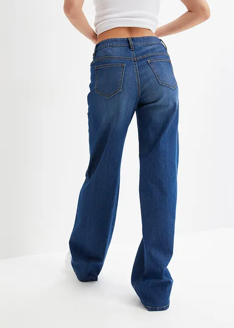 Wide Leg-jeans, Mid Waist, Stretch, bonprix