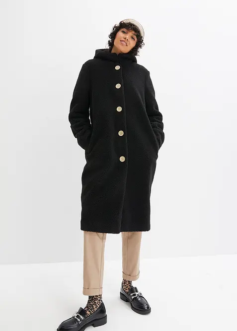 K&aring;pe i pil&eacute; med hette og lommer, bonprix